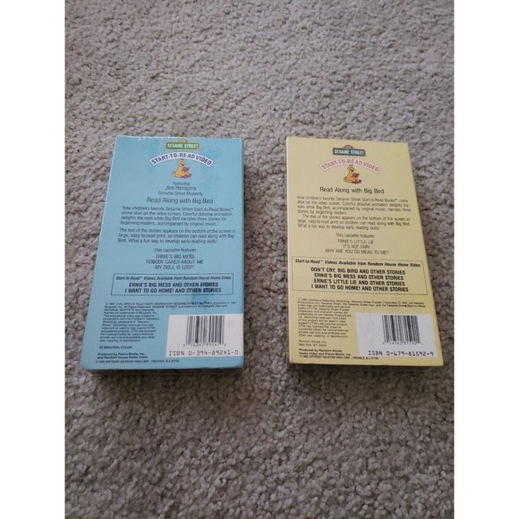 NEW Sesame Street Start To Read Video Ernie’s Little Lie & Ernie’s Big Mess VHS - Picture 2 of 4